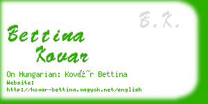 bettina kovar business card